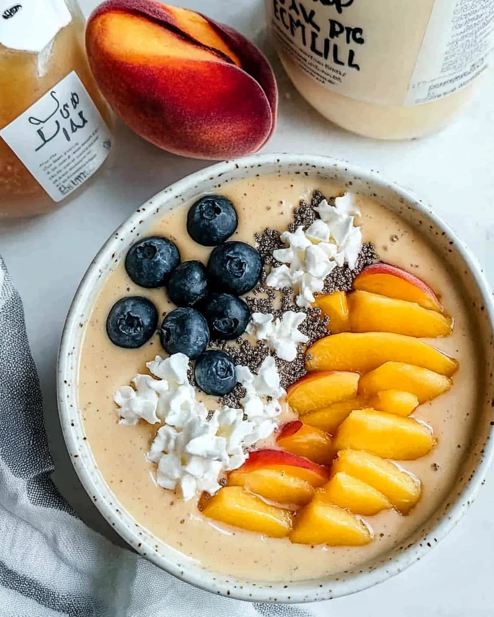 Peaches and Cream Smoothie Bowl