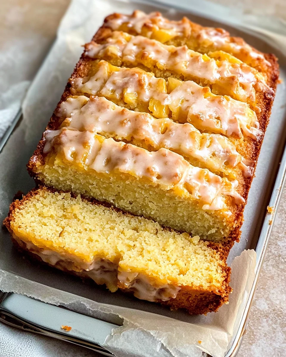 Pineapple Coconut Loaf Cake