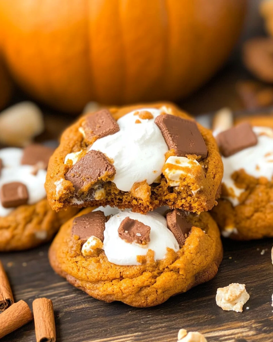 Pumpkin S’mores Cookies