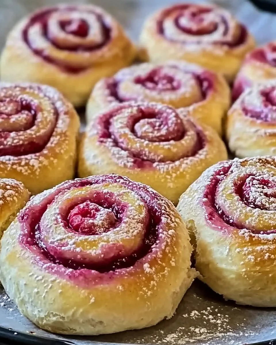 Raspberry Custard Buns