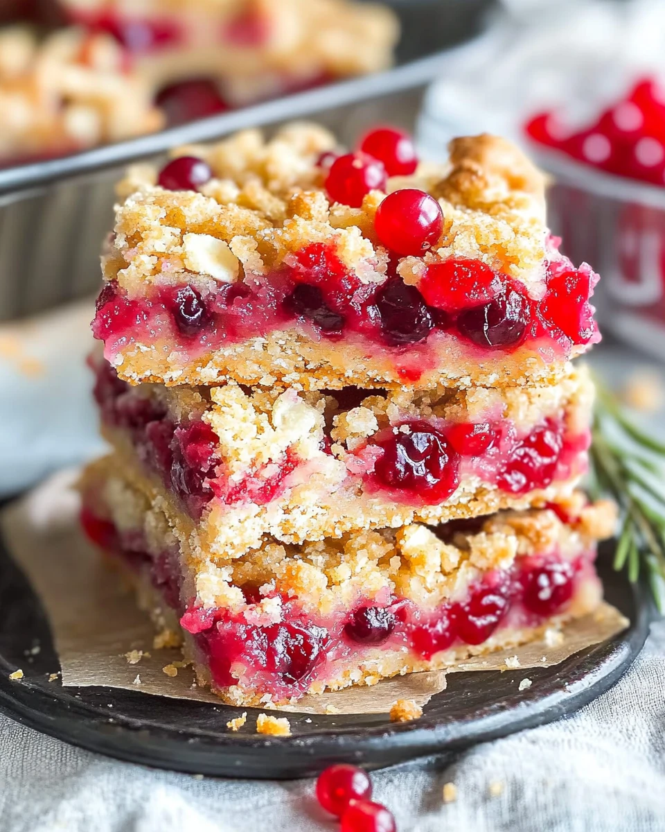 Red Currant Lemon Crumble Bars