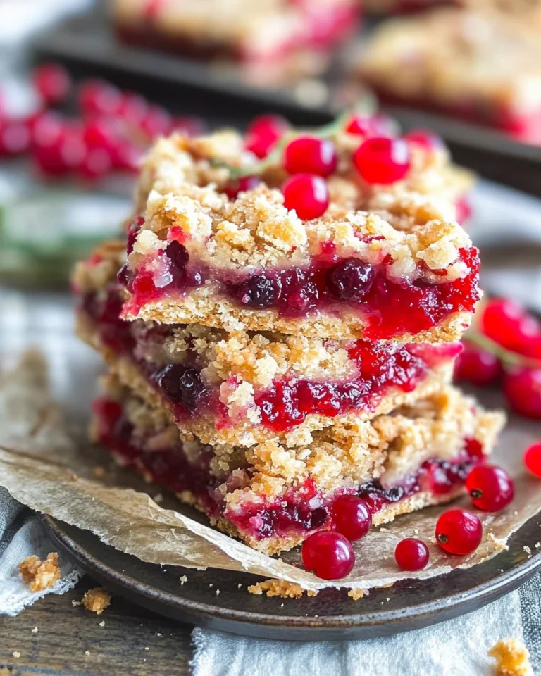 Red Currant Lemon Crumble Bars