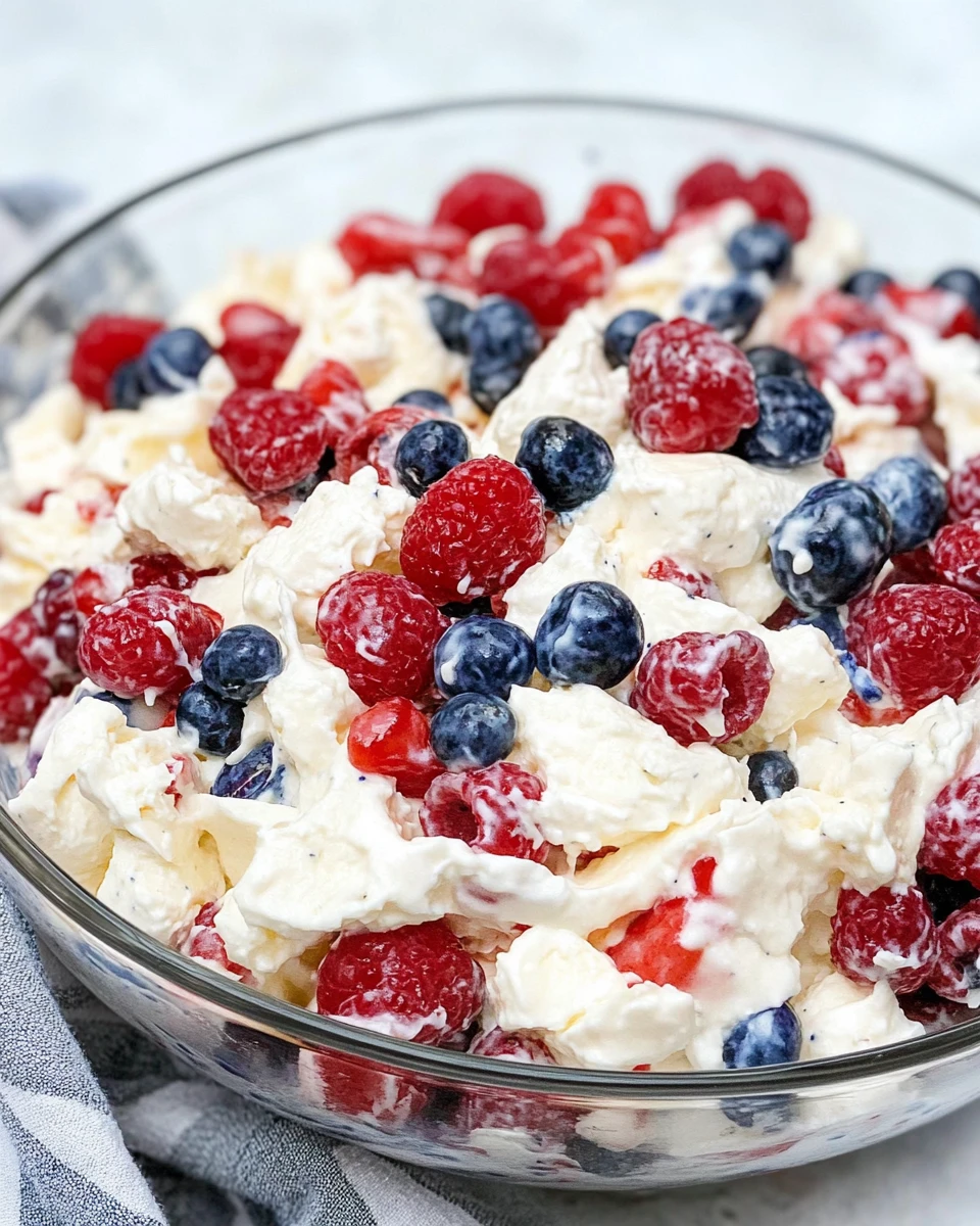 Red White and Blue Cheesecake Salad