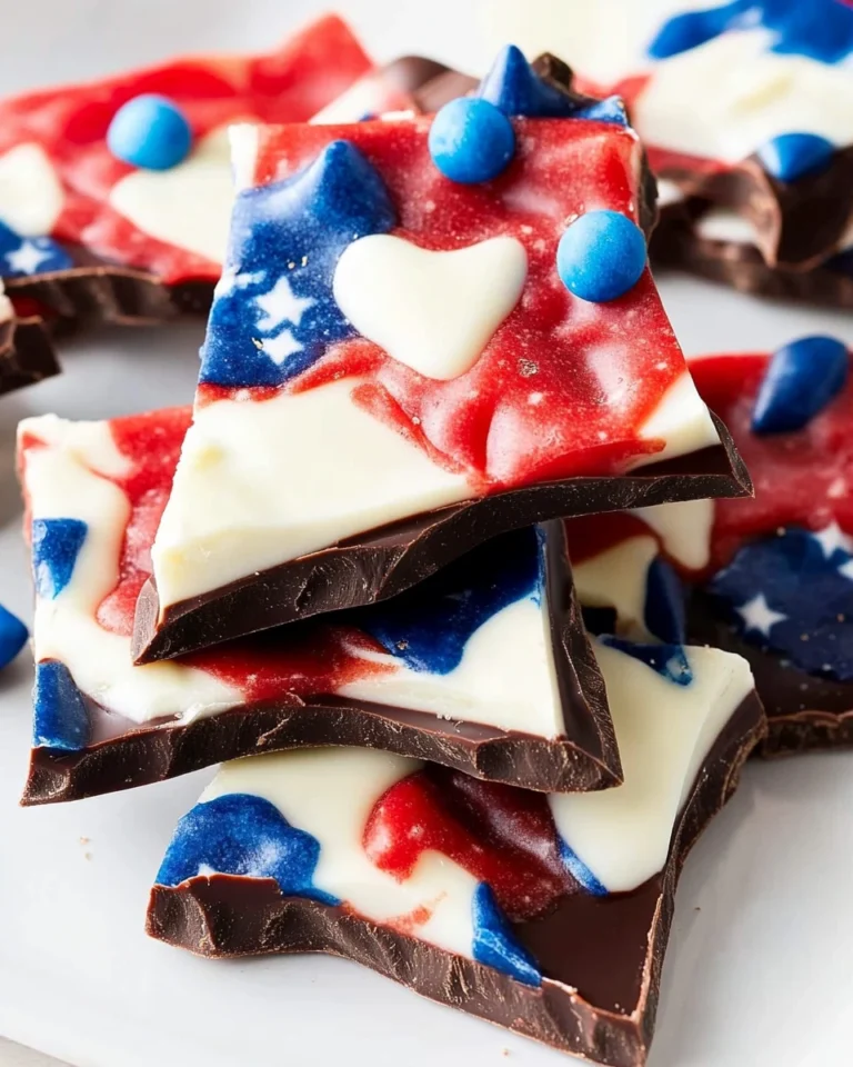 Red, White, and Blue Chocolate Bark