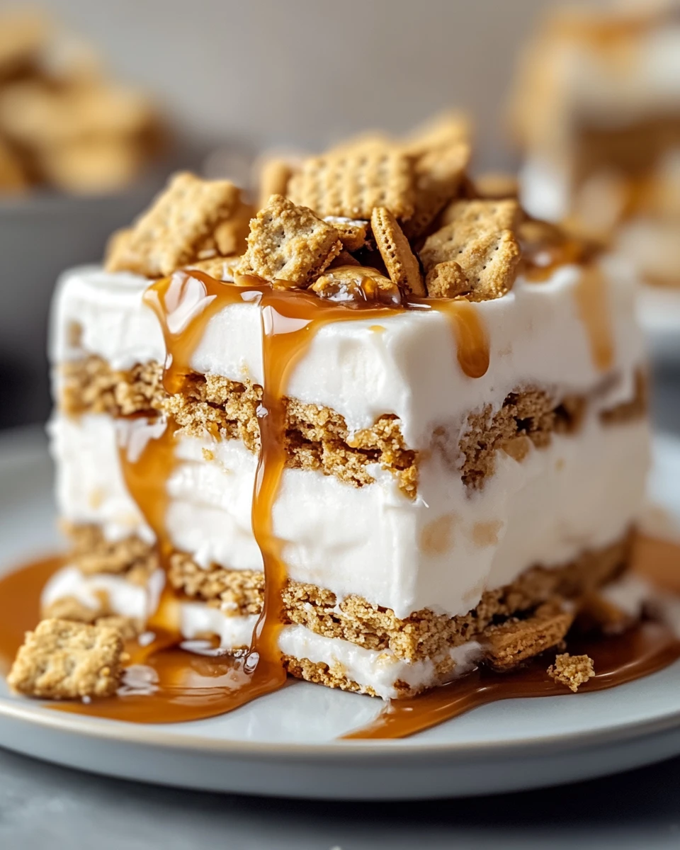 Ritz Cracker Salted Caramel Icebox Cake