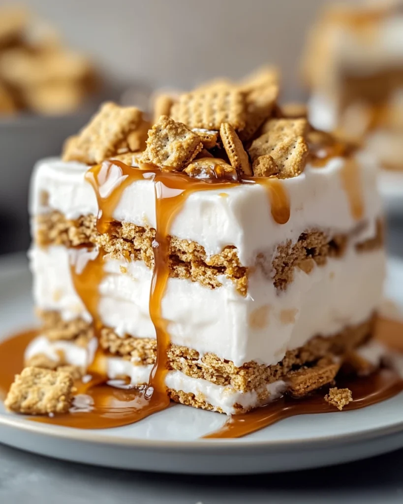Ritz Cracker Salted Caramel Icebox Cake