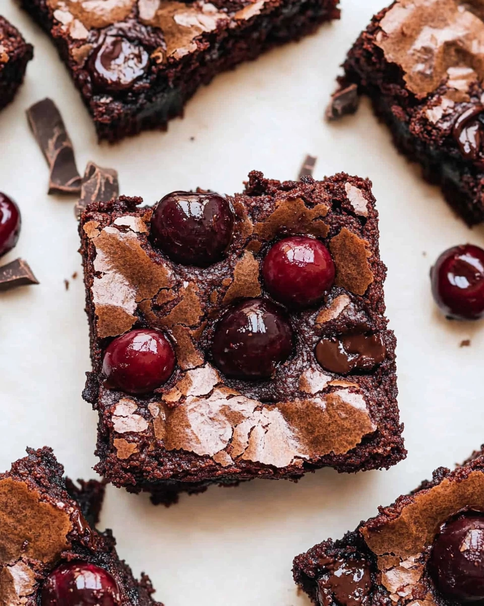 Roasted Chocolate Cherry Brownies