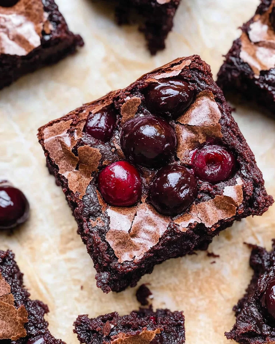 Roasted Chocolate Cherry Brownies