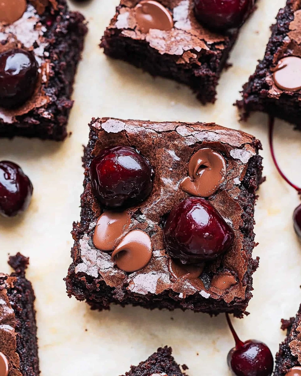 Roasted Chocolate Cherry Brownies