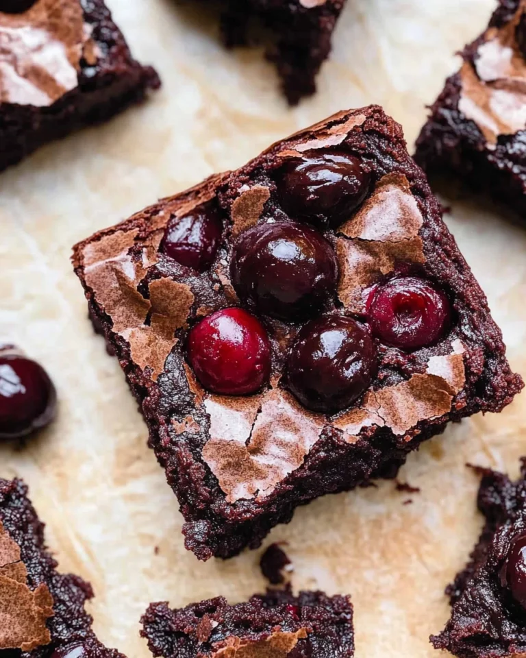 Roasted Chocolate Cherry Brownies