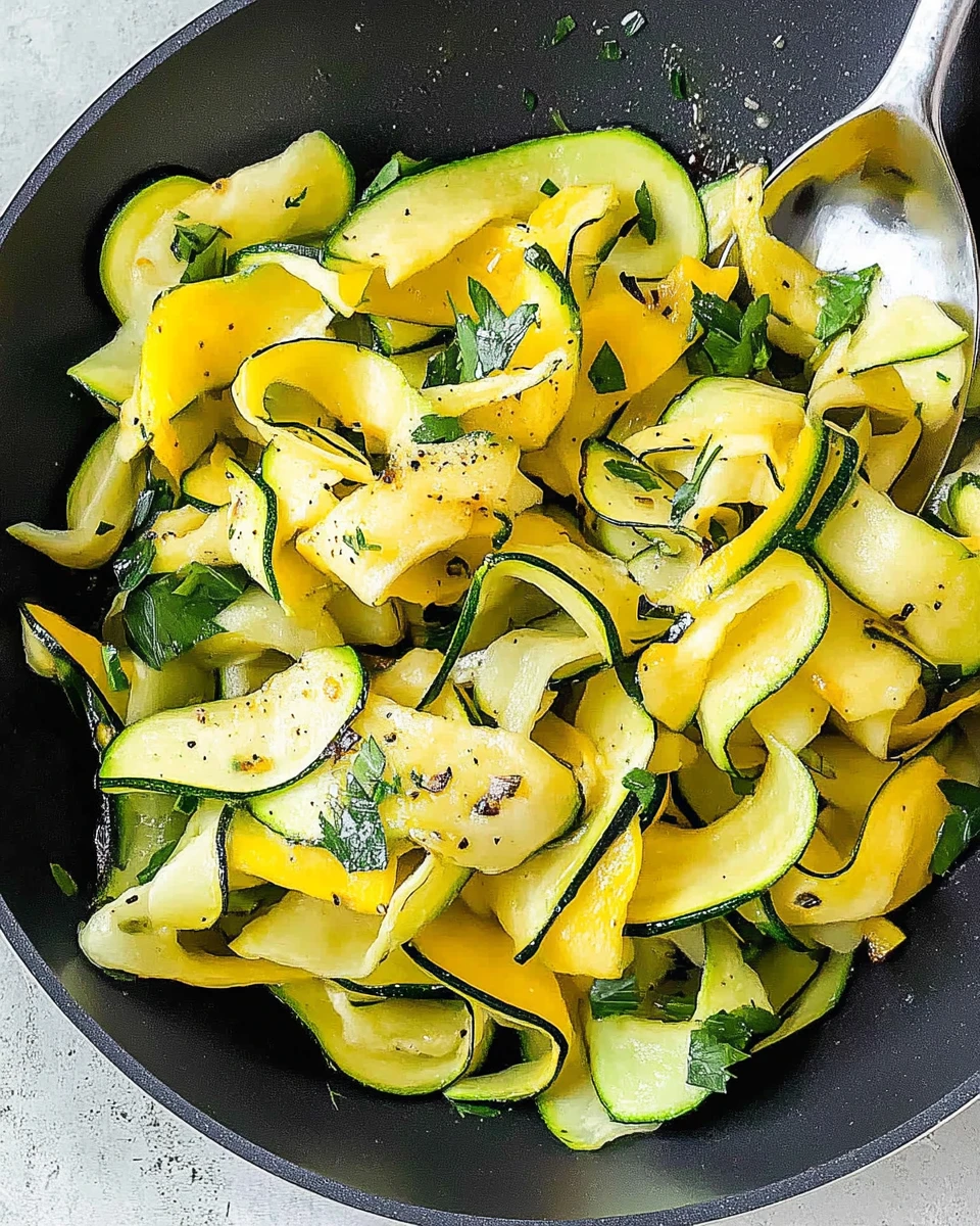 Sautéed Summer Squash and Zucchini Ribbons