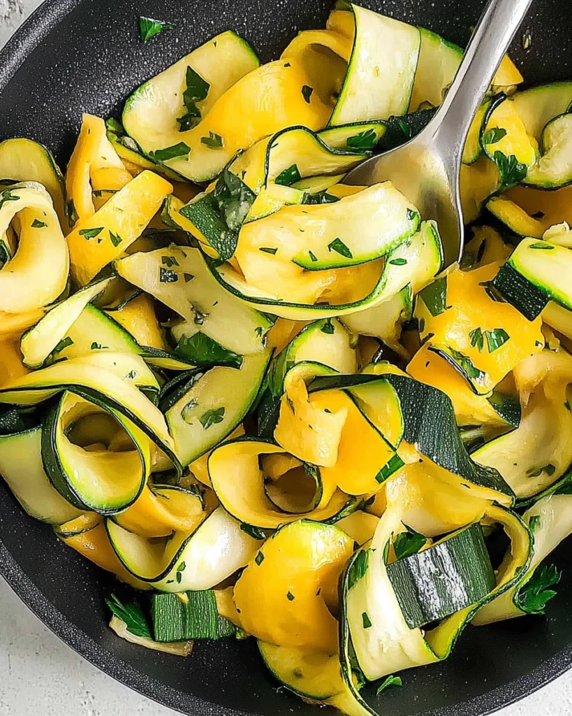 Sautéed Summer Squash and Zucchini Ribbons