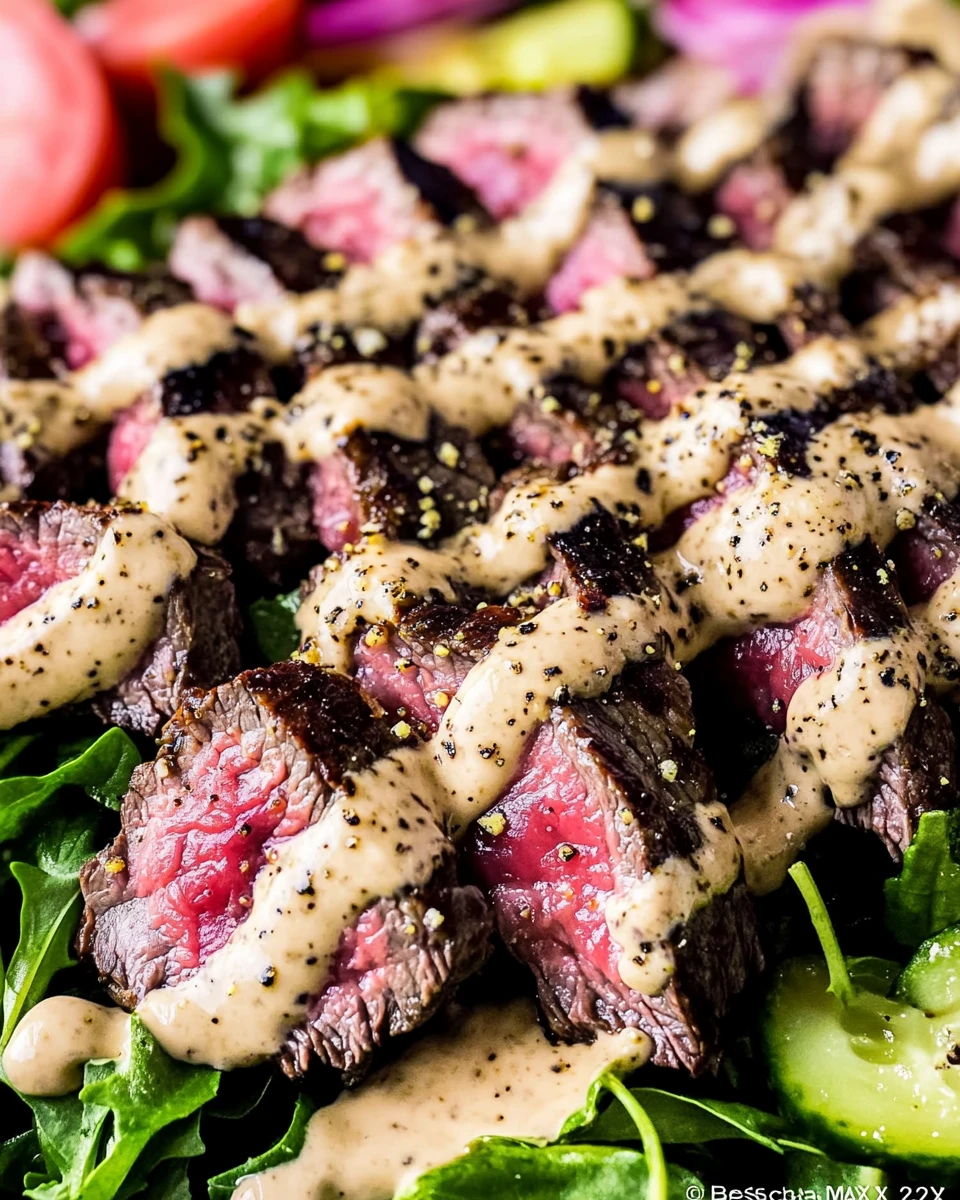 Steak Salad with Creamy Balsamic Vinaigrette