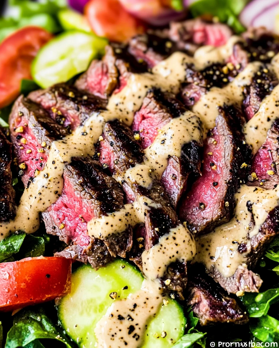 Steak Salad with Creamy Balsamic Vinaigrette