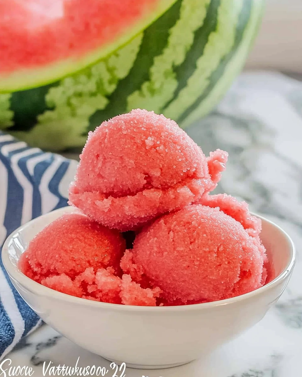 Sugar Free Refreshing Watermelon Sorbet