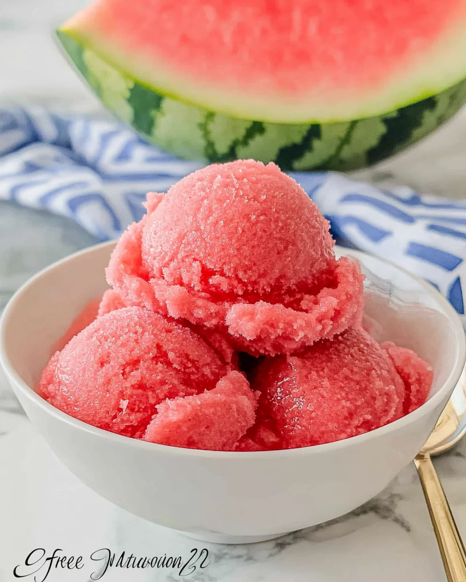 Sugar Free Refreshing Watermelon Sorbet