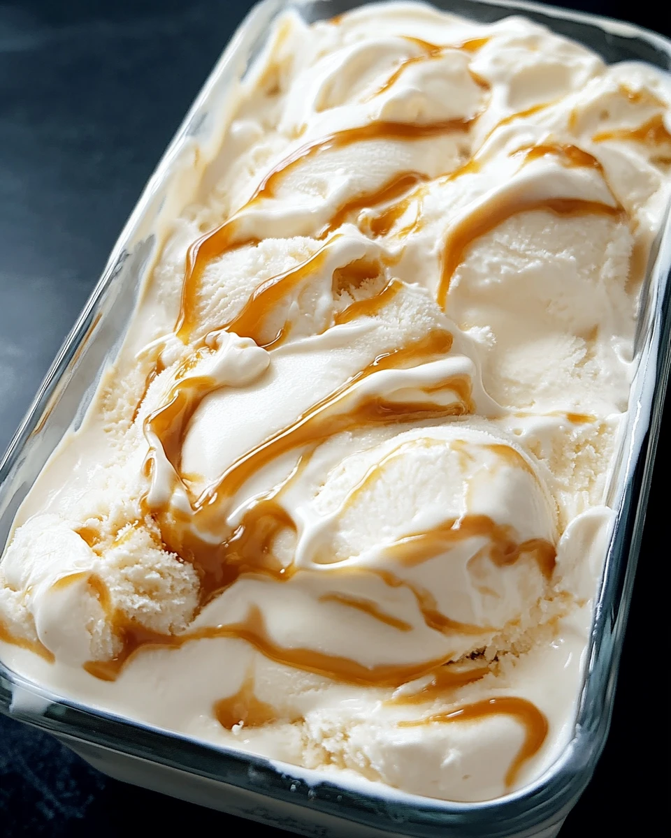 Vanilla Caramel Swirl Ice Cream