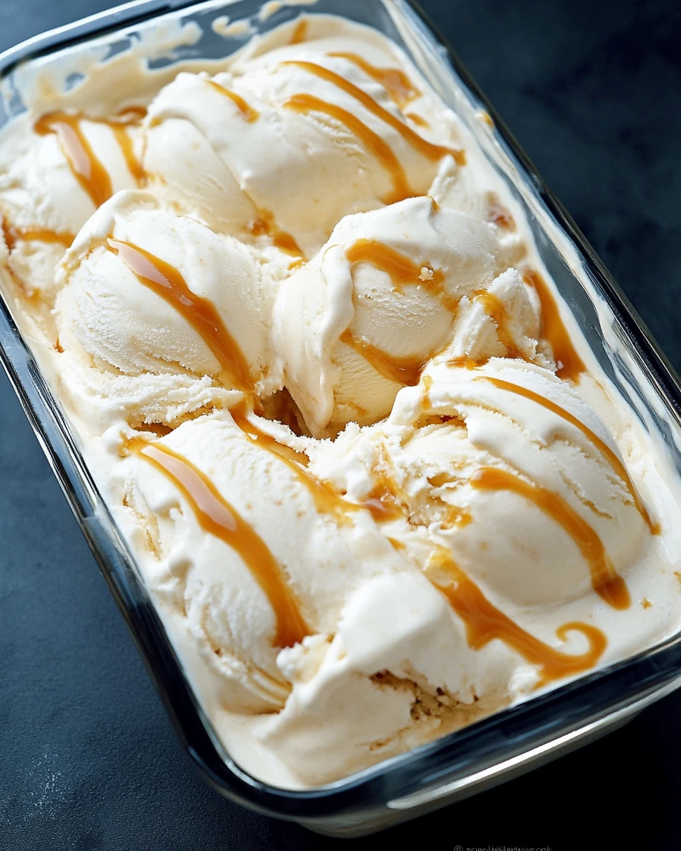 Vanilla Caramel Swirl Ice Cream