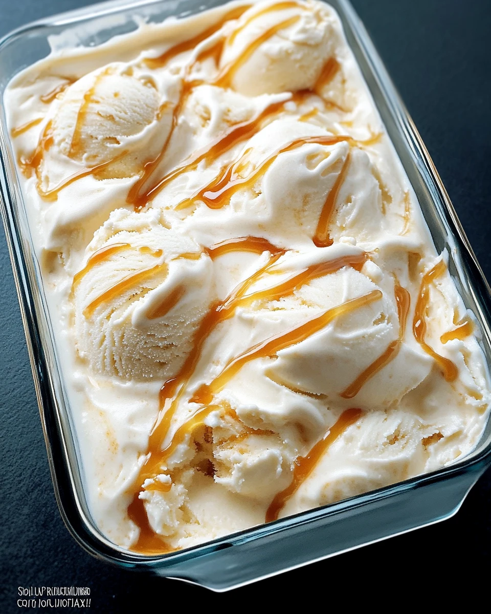 Vanilla Caramel Swirl Ice Cream
