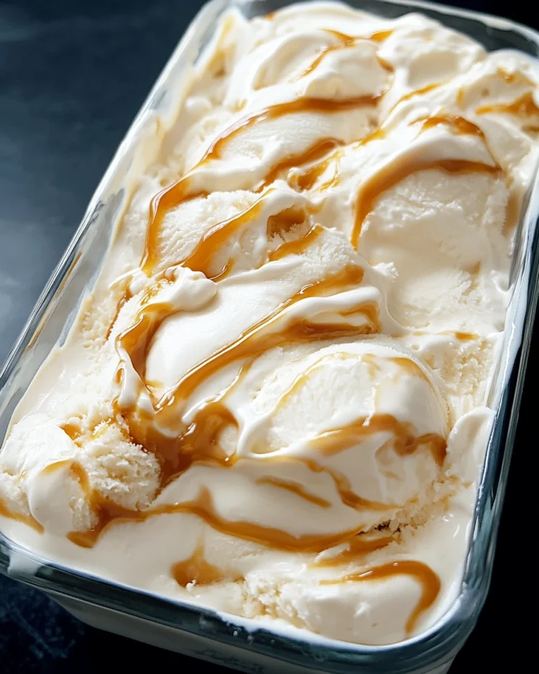 Vanilla Caramel Swirl Ice Cream