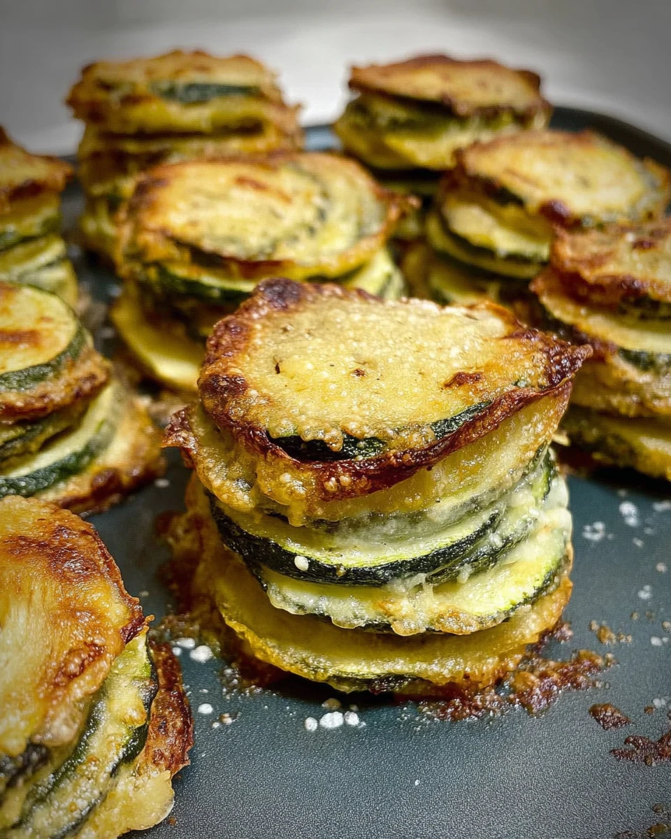 Baked Cheesy Zucchini Stacks