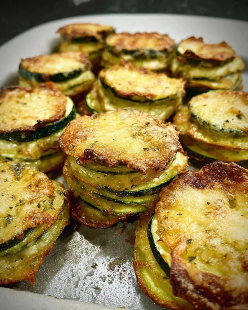Baked Cheesy Zucchini Stacks
