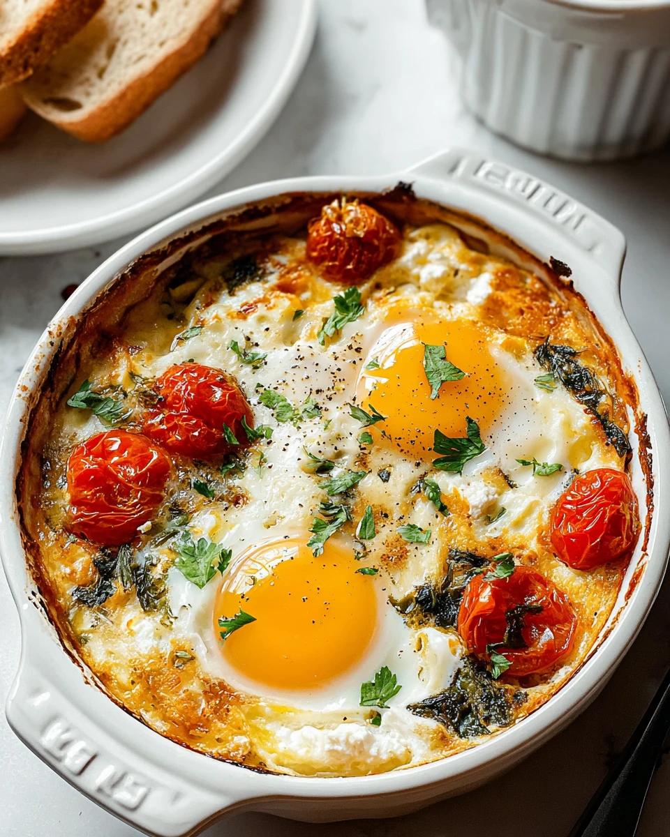 Baked Feta Eggs