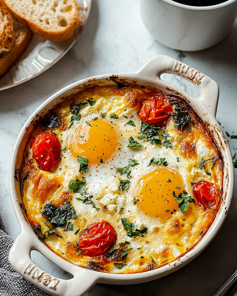 Baked Feta Eggs