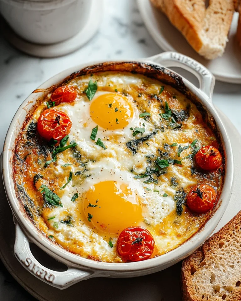 Baked Feta Eggs
