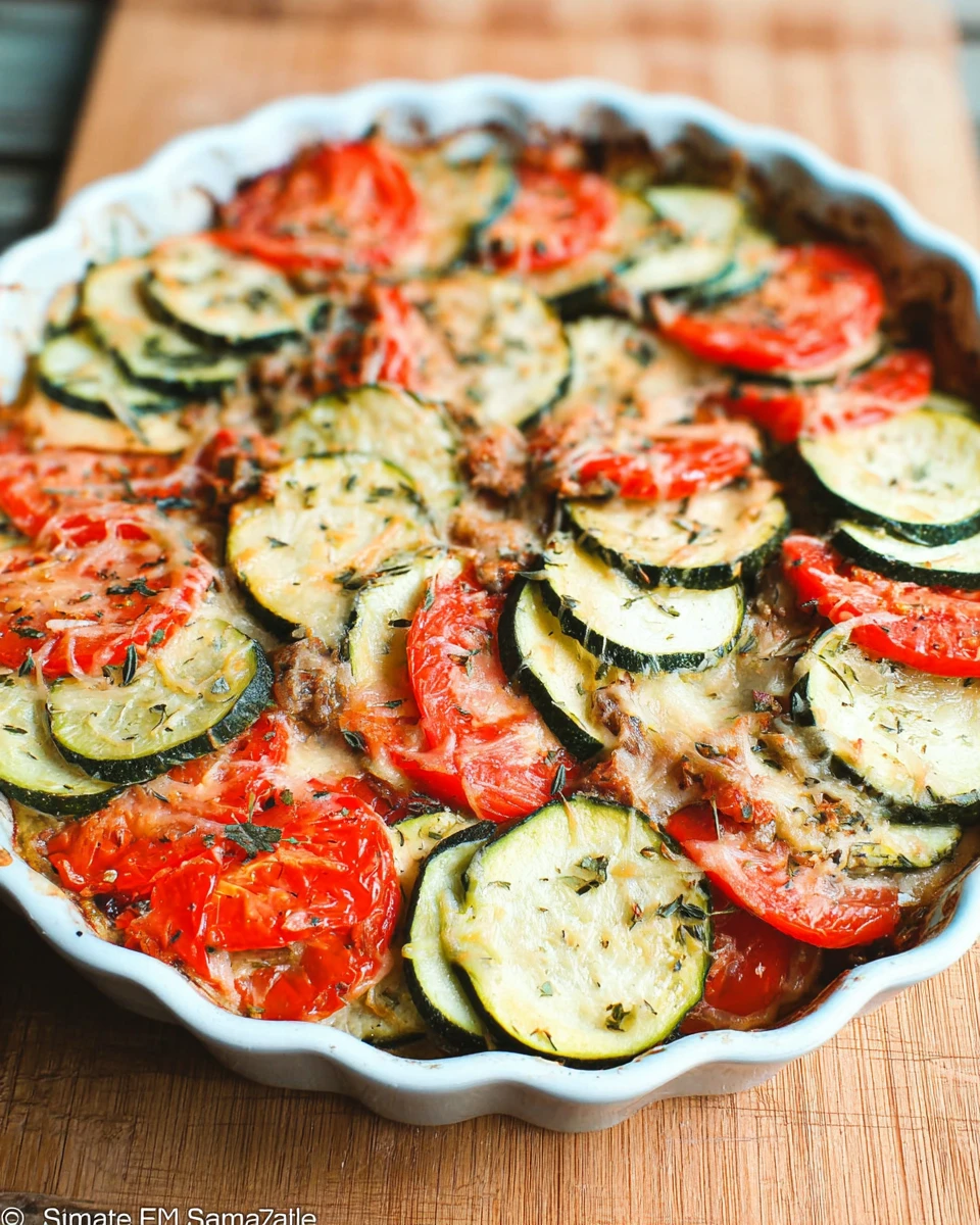 Baked Zucchini and Tomato Casserole