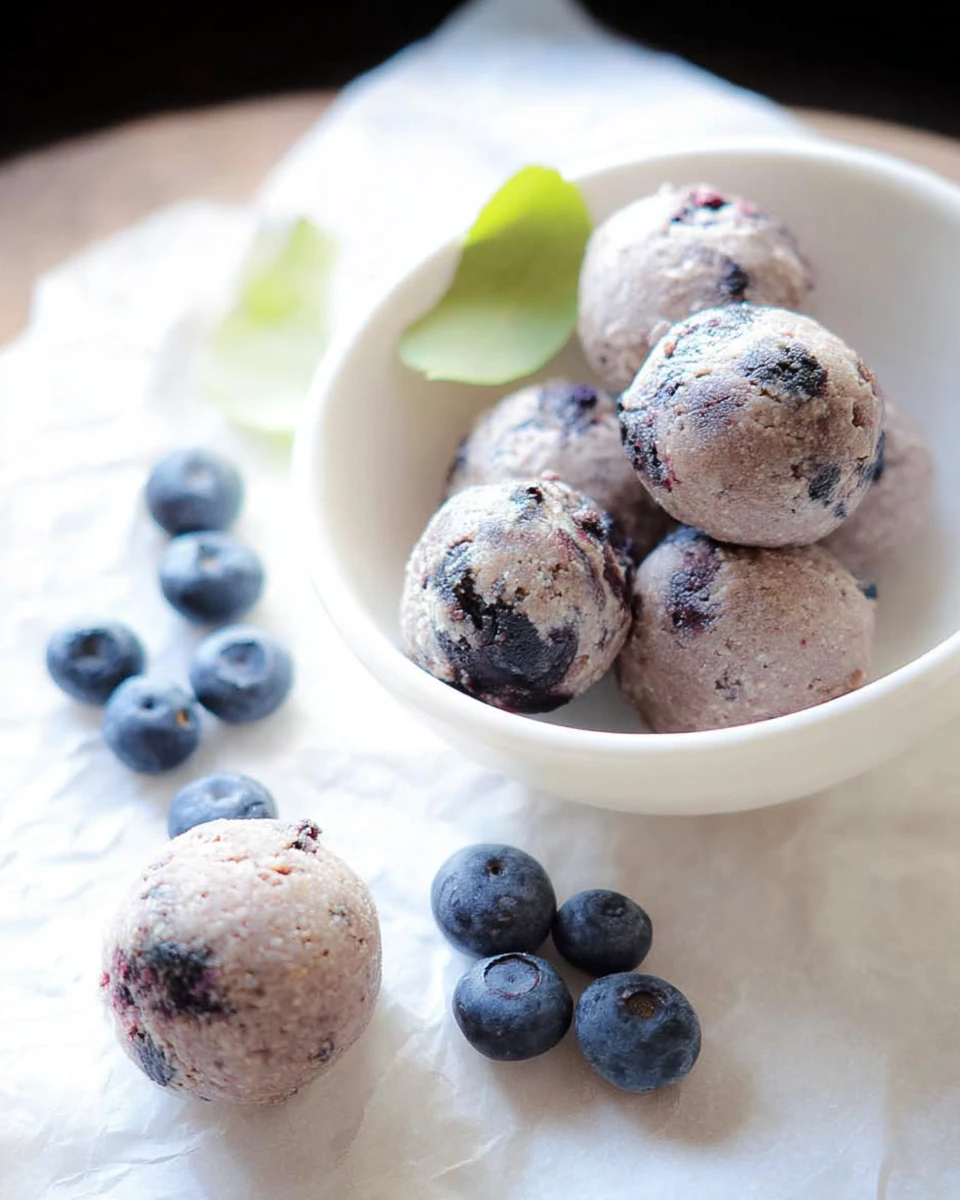Blueberry Cheesecake Protein Balls