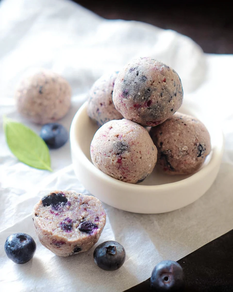 Blueberry Cheesecake Protein Balls