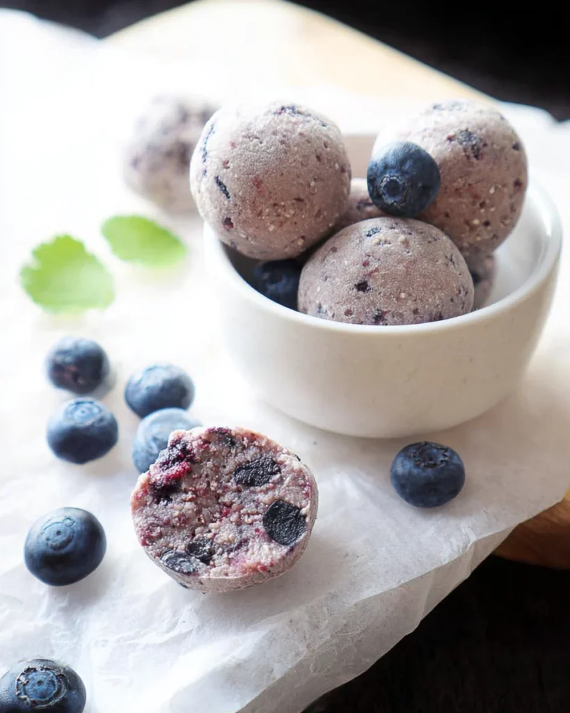 Blueberry Cheesecake Protein Balls
