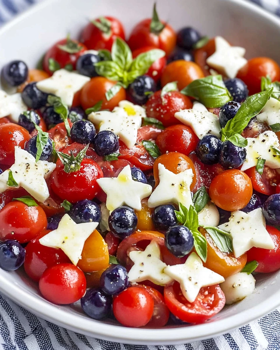 Blueberry Cherry Tomato Caprese Salad