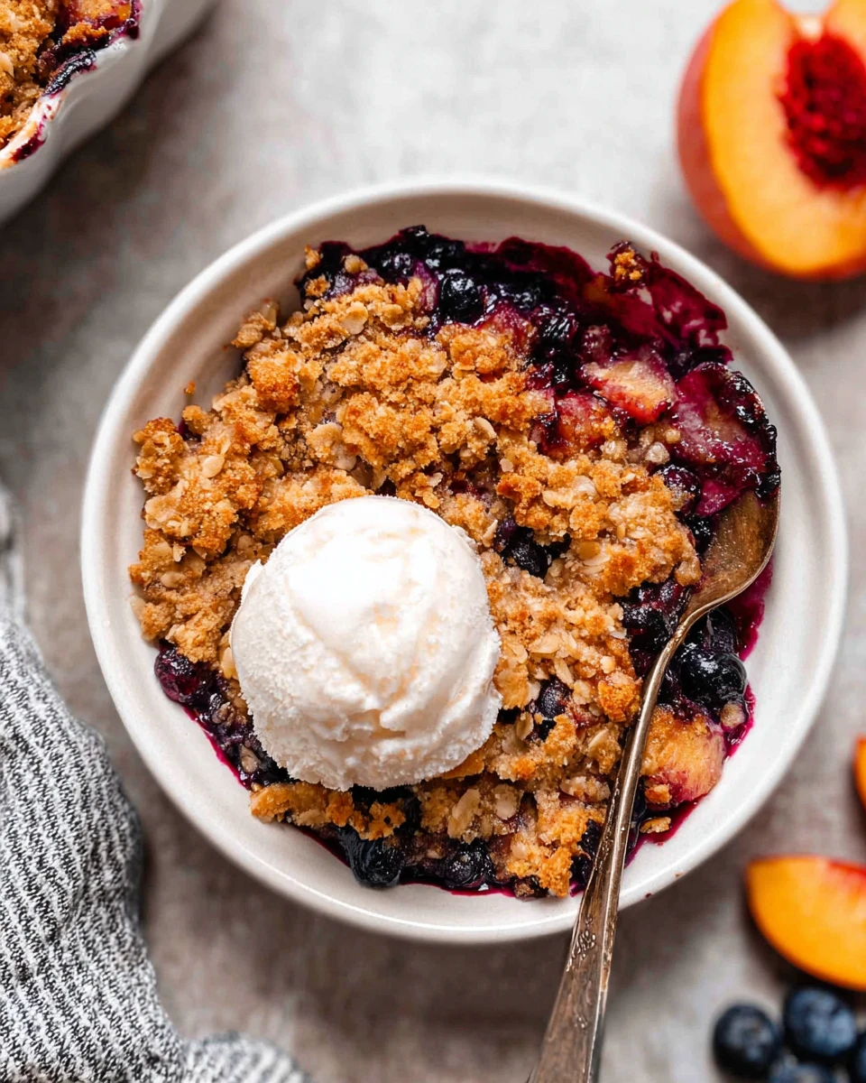 Blueberry Peach Crumble