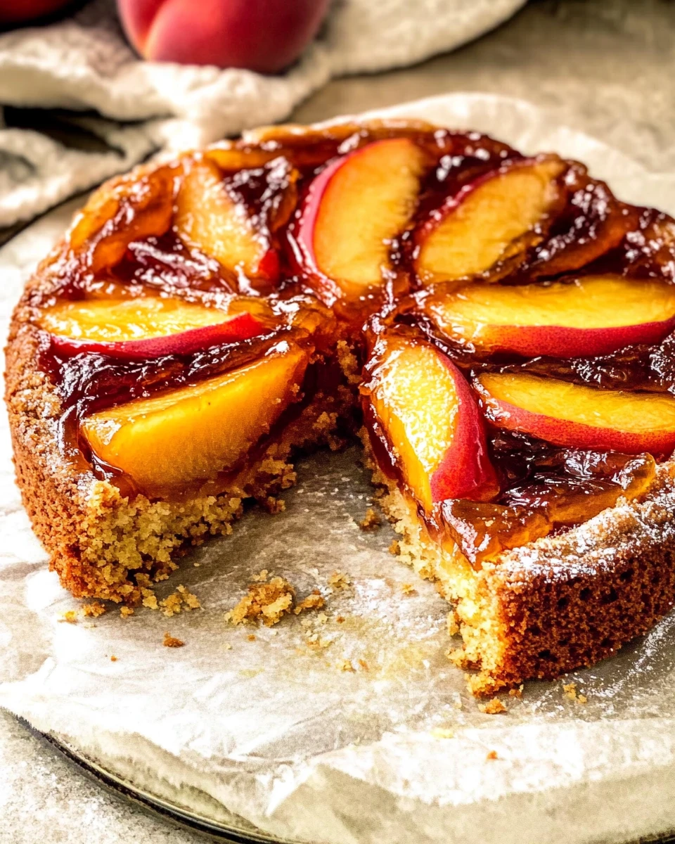 Bourbon Peach Upside Down Cake