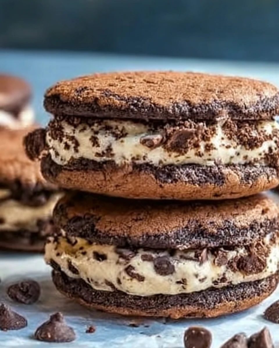 Brownie Cookie Dough Sandwich Cookies