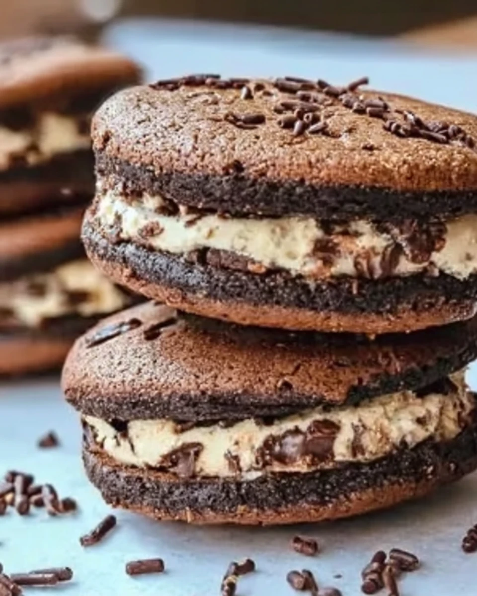 Brownie Cookie Dough Sandwich Cookies