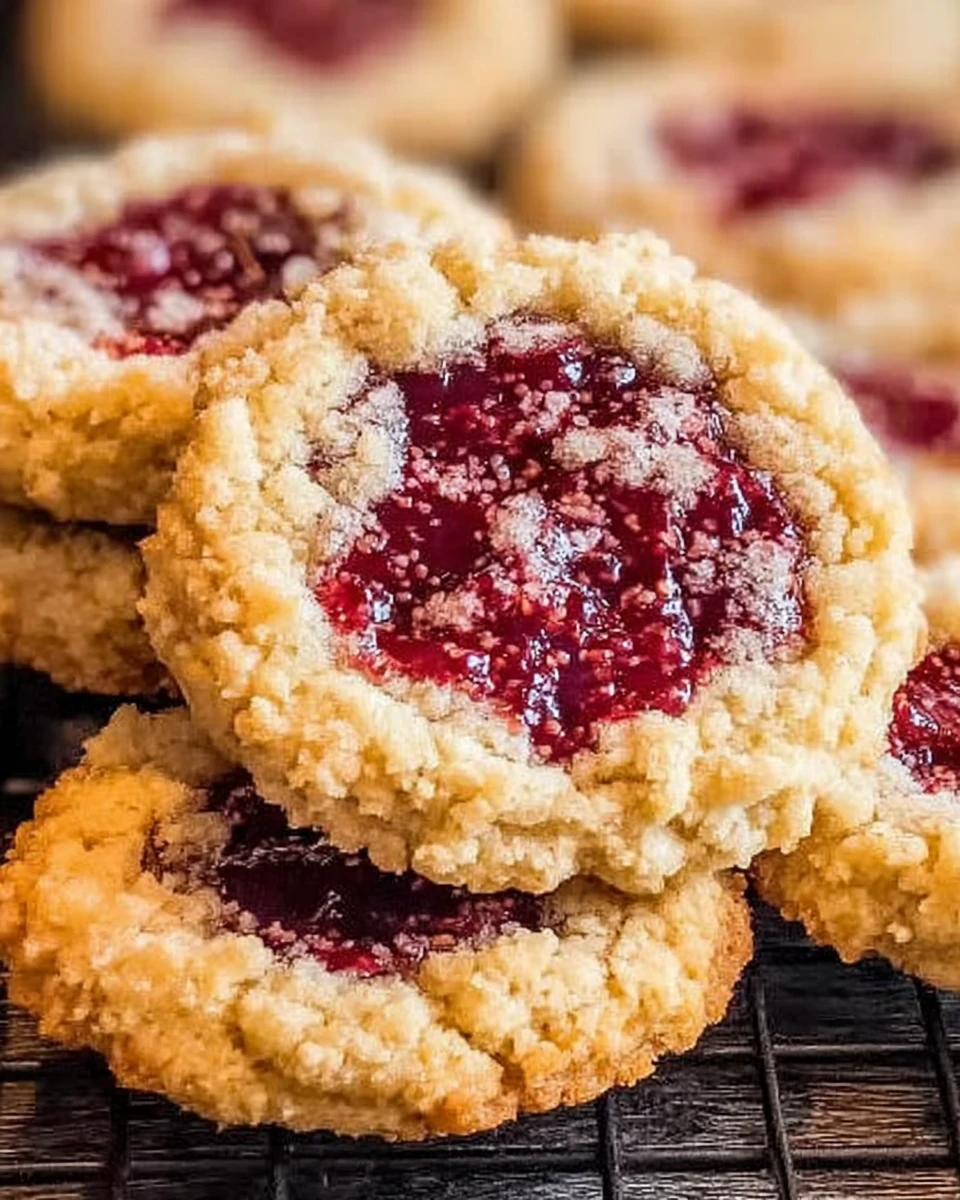 Buttery Raspberry Crumble Cookies