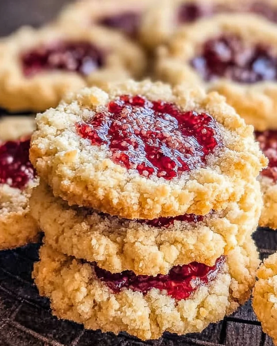 Buttery Raspberry Crumble Cookies