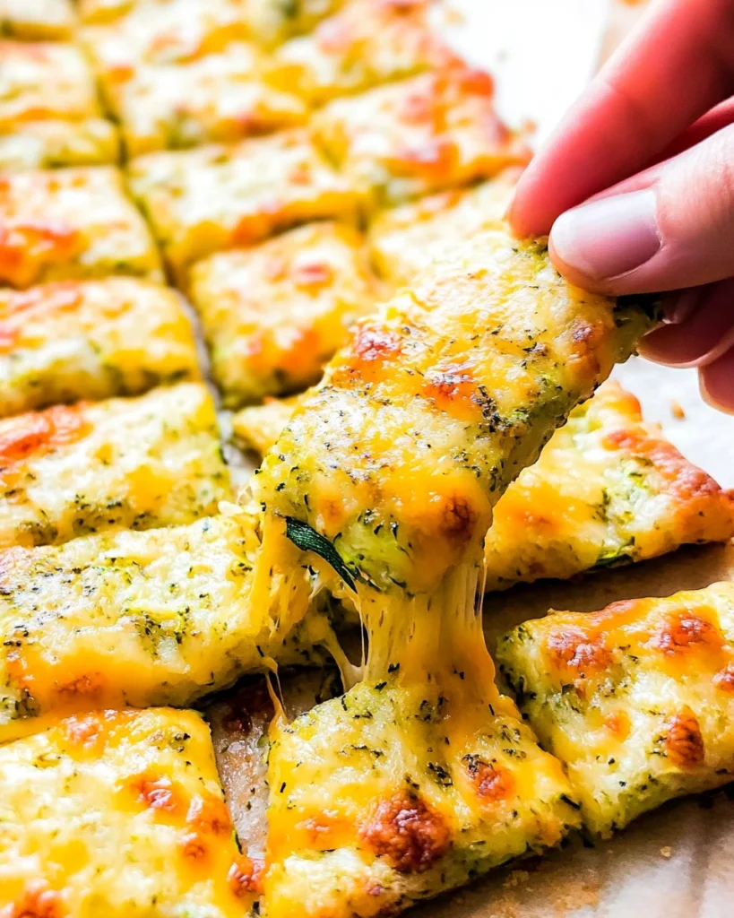 Cheesy Zucchini Breadsticks