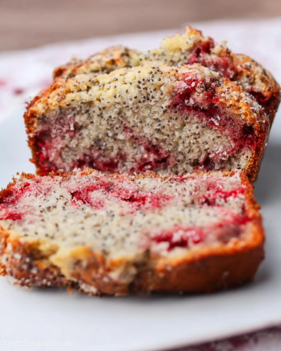 Cherry Almond Poppyseed Quick Bread