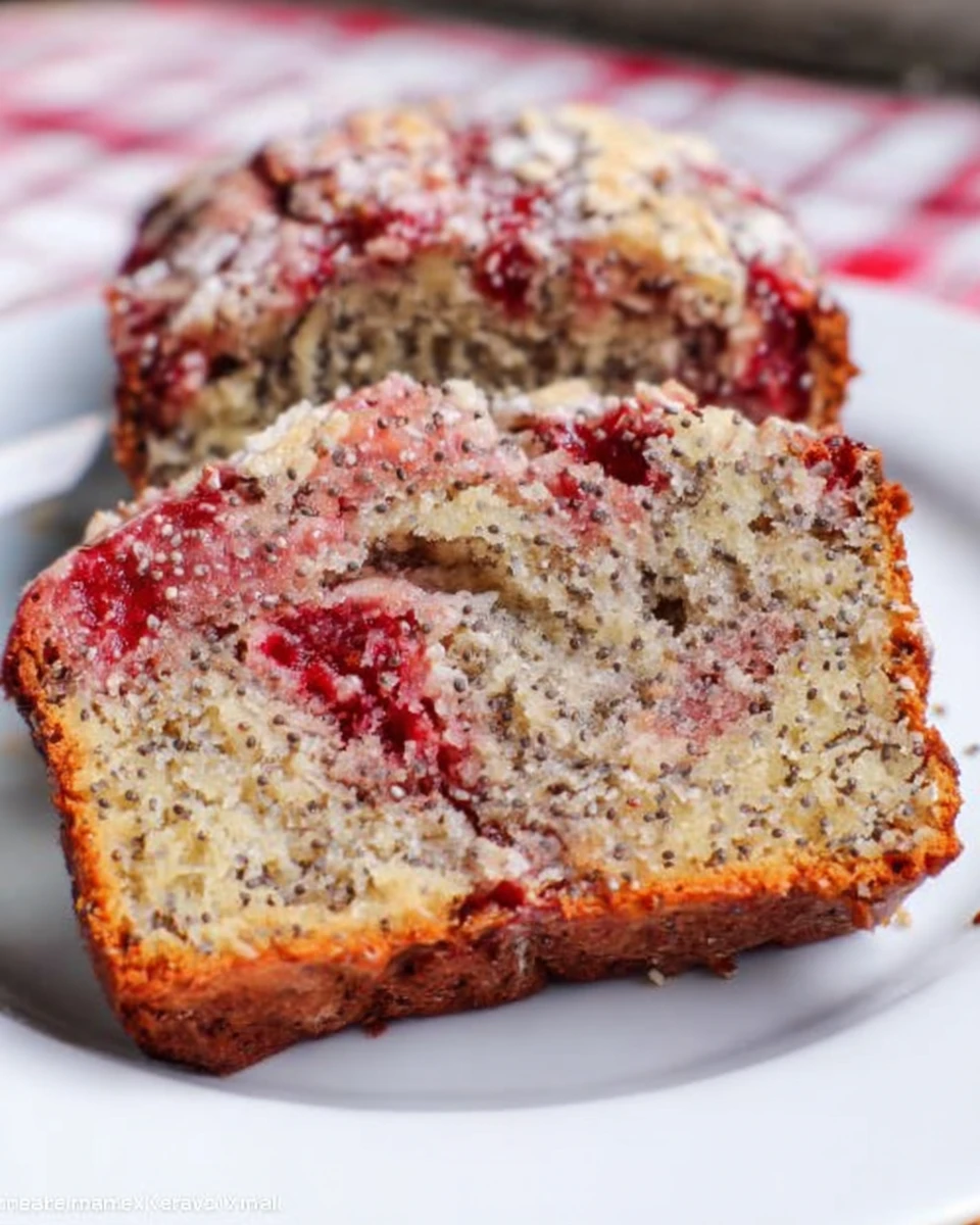 Cherry Almond Poppyseed Quick Bread