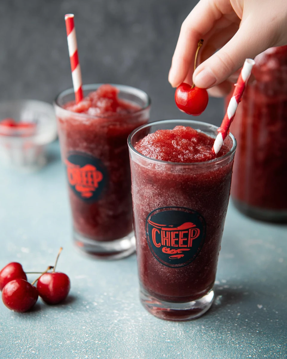 Cherry Jack and Coke Slushies