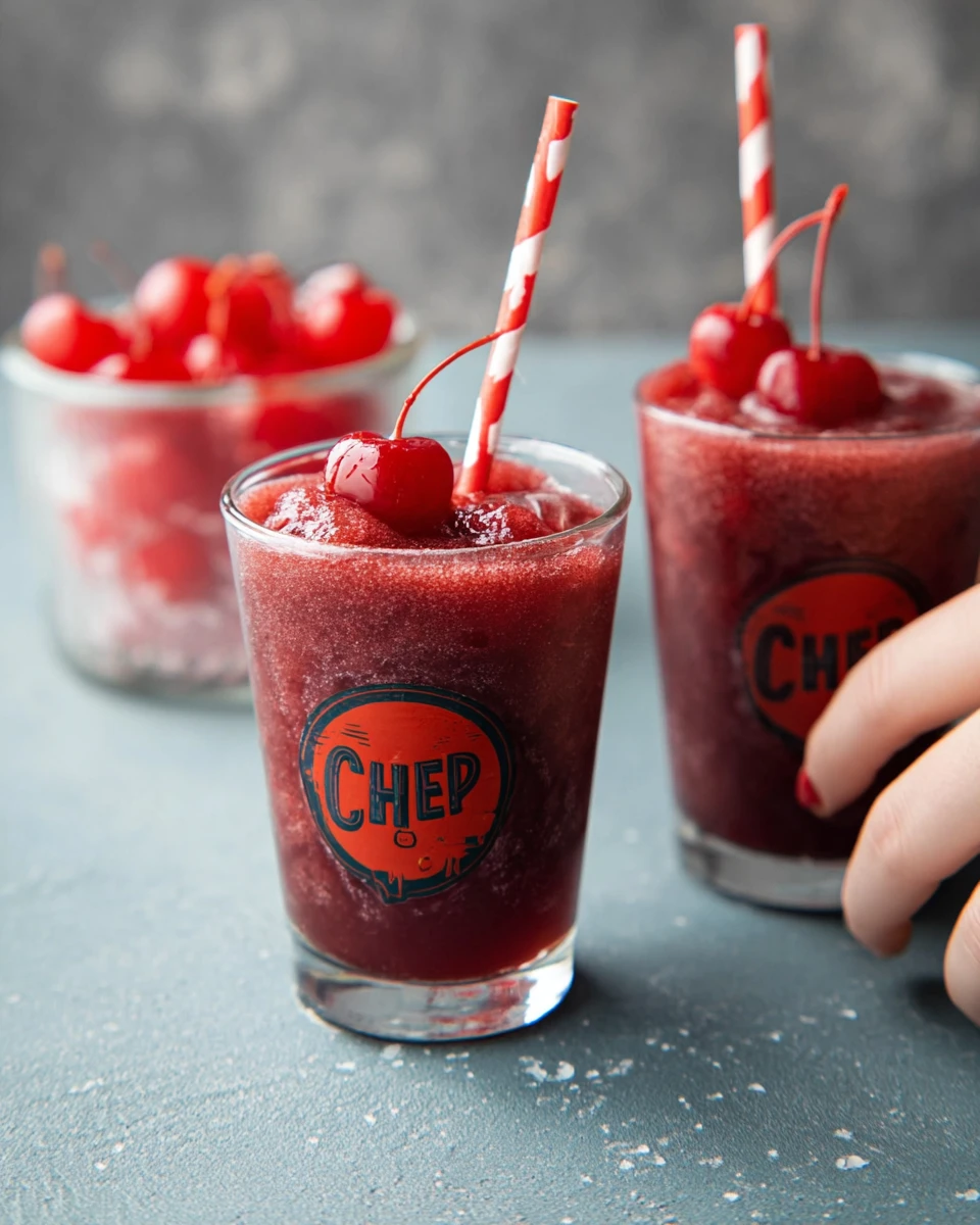 Cherry Jack and Coke Slushies