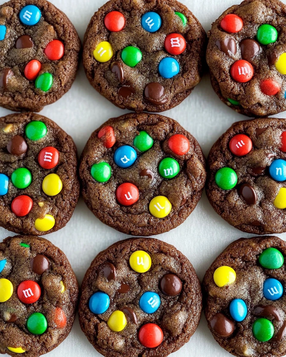 Chewy Chocolate M&M Cookies