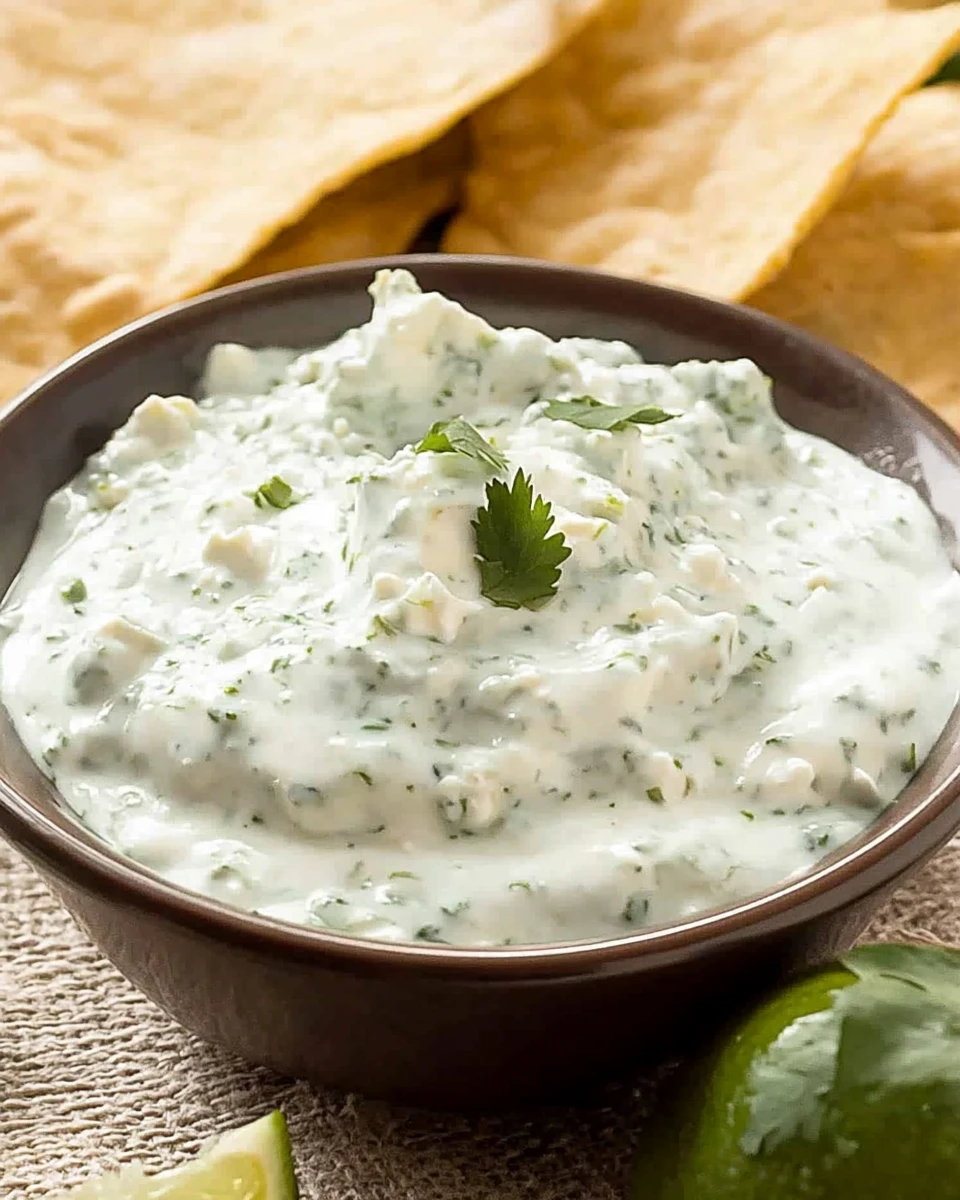 Cilantro Lime Crema with Cottage Cheese