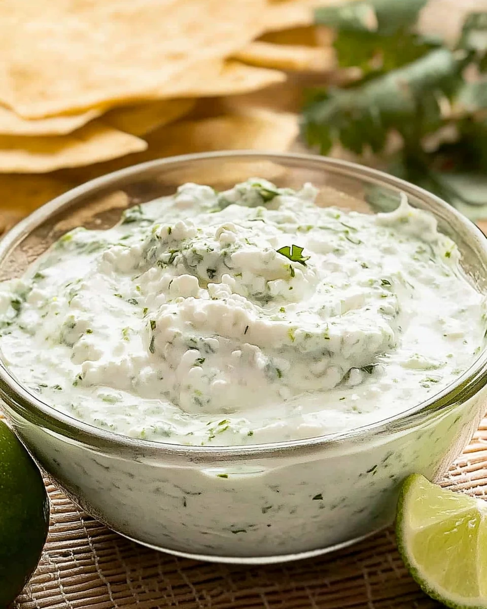 Cilantro Lime Crema with Cottage Cheese