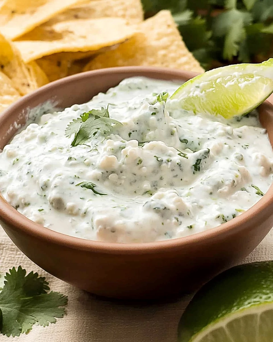 Cilantro Lime Crema with Cottage Cheese