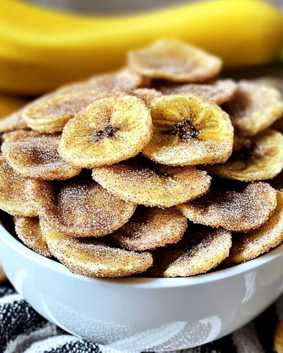 Cinnamon-Sugar Air Fryer Banana Chips